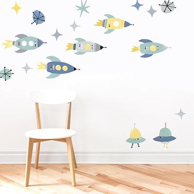 Galaxy Rocket Peel & Stick Wallpaper Kit, WE Kids - Yahoo Shopping