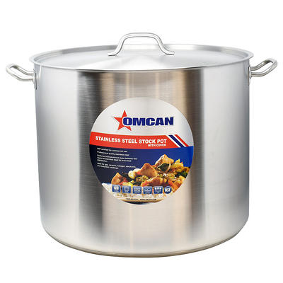 MasterPRO Nesting Stainless Steel Collection 13.2 qt. Covered Stock Pot