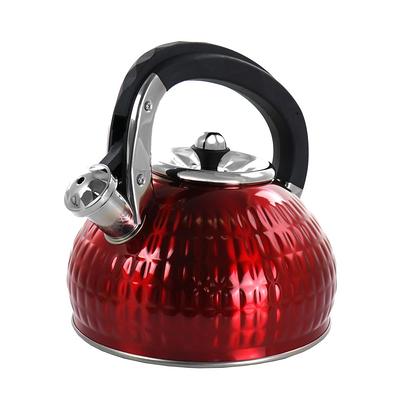 MegaChef 7 Cup Electric Tea Kettle and 2 Slice Toaster Combo in Red