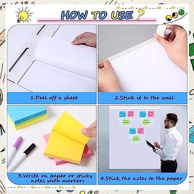 CREGEAR Easel Paper Pad, Sticky Flip Chart Paper 15 x 18 Inches, Large  Easel Papers for Teachers, 30 Sheets/Pad, 2 Pack, Easel Paper Pad for White