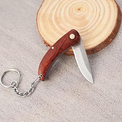  EZKIT Small Pocket Knife, EDC Knife with Stainless Steel and  Wood Handle, Small Folding Knife, Blade Length1.5in : Tools & Home  Improvement