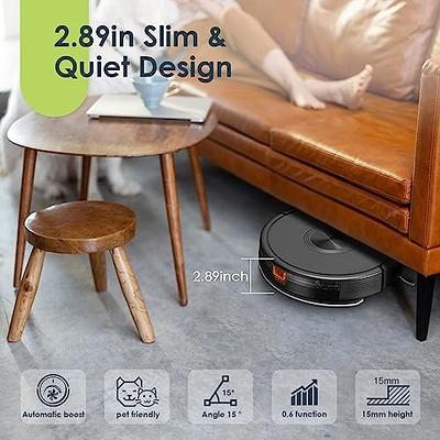 Lefant Robot Vacuum Cleaner, 2 in 1 Robot Vacuum and Mop, WiFi/Alexa/APP  Control, Self-Charging Robotic Vacuum with Schedule, Ideal for Pet Hair  Carpets Hard Floors, M210Pro (White) 