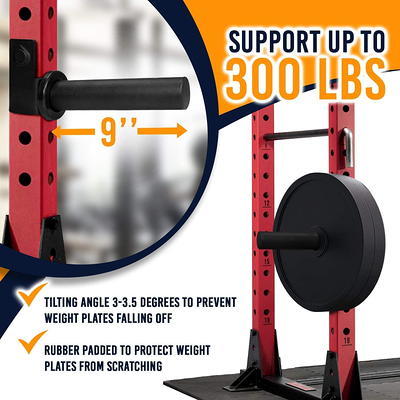 Yes4All 2x2 J-Hook Barbell Power Rack + 2x2 Weight Plate Holder Attachment  