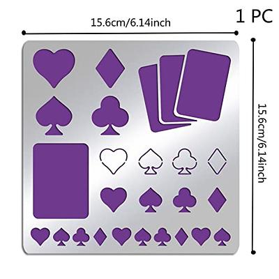 FINGERINSPIRE Playing Cards Metal Stencils 6 Inch Square Scrapbooking  Drawing Stencils Stainless Steel Heart, Spade, Club, Diamond Pattern  Painting Stencils for Engraving, Pyrography, Journal - Yahoo Shopping