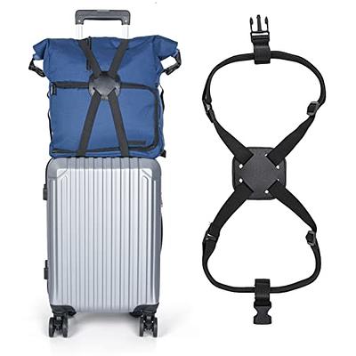 XINRUI 2 Pack Luggage Straps Bungees,Adjustable Suitcase Carry on Bag  Handle Portable Tourister Travel Straps Belt Elastic Airport Travel  Accessories