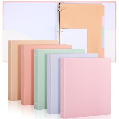 Ctosree 10 Pcs Heavy Duty 3 Ring Binder with 2 Pockets Multicolor Hardcover  Binders Loose Leaf Binder for Letter Size Paper School Office Home, 10  Colors (Simple Color,1.5) - Yahoo Shopping