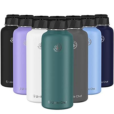 Beglad Insulated water bottle 24 oz, Stainless Steel Wide Mouth Double  Vacuum Thermos Flask with 3 Lids Reusable Leak Proof BPA-Free Metal Water