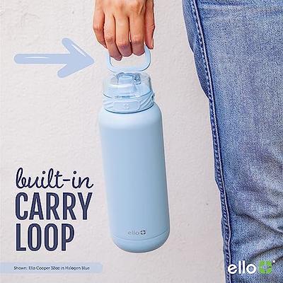 Ello Cooper Vacuum Insulated Stainless Steel Water Bottle with Soft Straw  and Carry Loop, Double Walled, Leak Proof, Yucca, 40oz - Yahoo Shopping