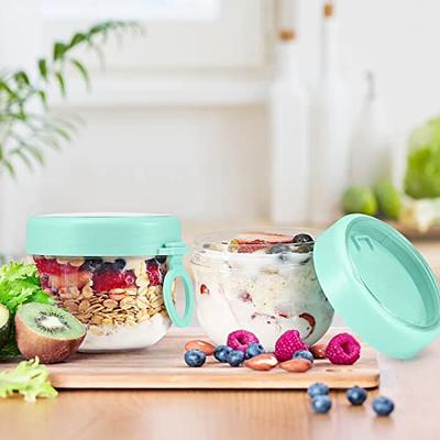 2Pack Overnight Oats Containers with Lids and Spoon,16 oz