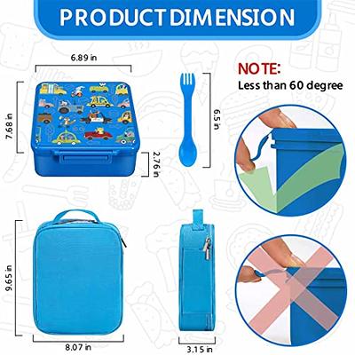 kinsho Bento Lunch Box for Kids Toddlers Boys, 5 Portion Sections Secure  Lid, Microwave Safe BPA Free Removable Tray, Pre-School Kid Daycare Lunches  Snack Container Ages 3 to 5, Blue Orange - Yahoo Shopping