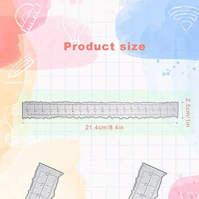 2pcs Irregular Edge Ruler, Metal Craft Ruler 8.4 x 1 Inch The Same