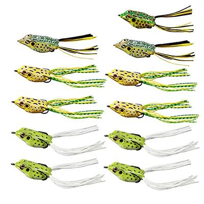 KK Vintage Frog Lure Topwater Fishing Lures Crankbait Hooks Bass Baits  Tackle Green : : Sports, Fitness & Outdoors