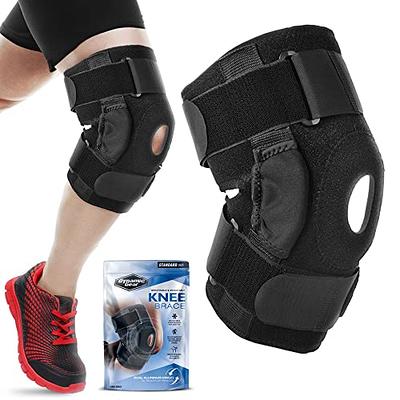 Meniscus Knee Brace adjustable tearing, knee tendon compression, Size XL  Black