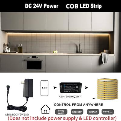 GIDEALED 20ft COB LED Strip Light Warm White 3000K,2880 LEDs