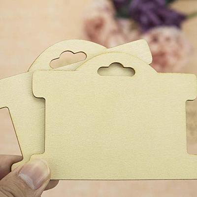 TUPARKA 120 Pcs Earring Display Card, Necklace Display Cards with120Pcs  Self-Seal Bags,Earring Card Holder Blank Kraft Paper Tags for DIY Ear Studs  and Earrings,3.5 x 2 Inches