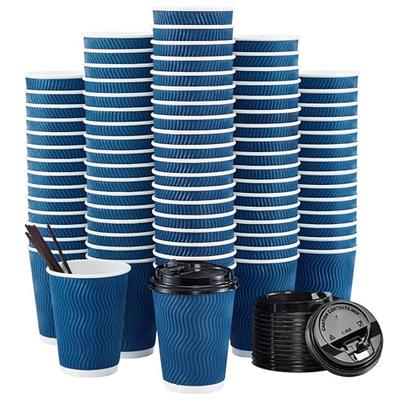 Disposable Coffee Cups with Lids 16 oz (100 Pack) - To Go Paper for Hot &  Cold Beverages, Coffee, Te…See more Disposable Coffee Cups with Lids 16 oz
