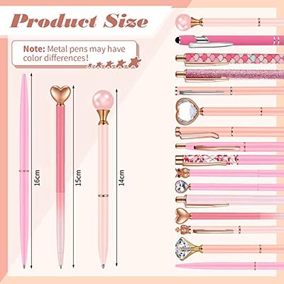  WEMATE Pink Pens, 8Pcs Ballpoint Pens Set,Ballpoint Pen Bling  for Women,Girly Pens,Black & Blue Ink Ball Point Pen Gifts for Wedding  Bridesmaid Office Pink School Supplies (Pink) : Office Products