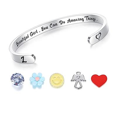 Sam & Lori Personalized Bracelets for Teen Girls/Women-Inspirational Jewelry Gifts (Various Designs) for Daughter/Sister/Mom/Friends-Adjustable