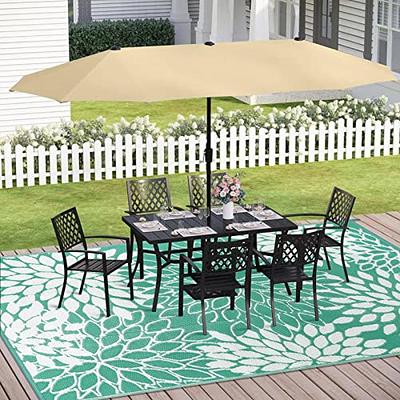 6x9ft Outdoor Rugs for Patios Woven Camping Picnic Mat Patio Reversible  Easy Cleaning Carpet Floor Mat for Living Room Bedroom