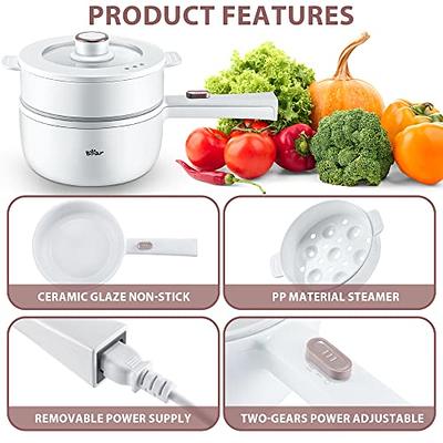 BEAR Hot Pot Electric, Mini Ramen Cooker, Electric Cooker for