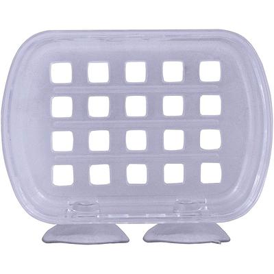 Handy Housewares Clear Plastic Wall Mount Shower / Bath Soap Bar Holder Dish  Wth Suction Cups 