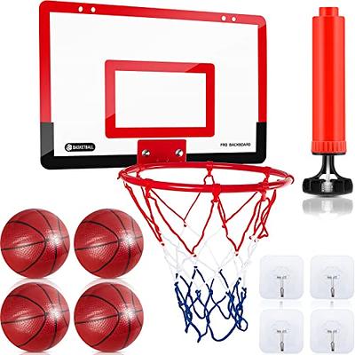 Mini Basketball Hoop for Kids Adults, over the Door Basketball Hoop with 3  PVC M