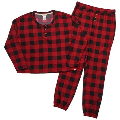 Womens Lucky Brand Long Sleeve Buffalo Check Jogger Pajama Set - Yahoo  Shopping