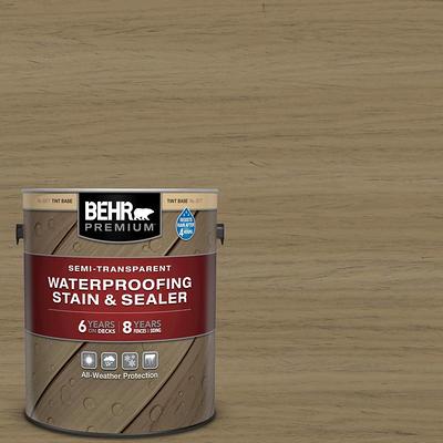 BEHR DECKplus 5 gal. #ST-112 Barn Red Semi-Transparent Waterproofing  Exterior Wood Stain 307705 - The Home Depot