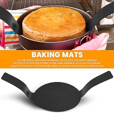 2pcs Reusable Non-stick Long Handles Bread Baking Sling Baking Mat Baking  Supplies 