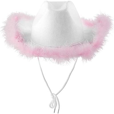 Tarpop 12 Set Pink Cowboy Hats Costume 12 Pink Cowgirl Hat 12