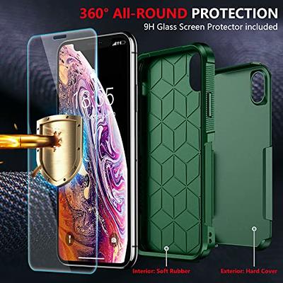for iPhone X Case,for iPhone Xs Case, Built-in Screen Protector Full Body  Protection Heavy Duty Shockproof Rugged Cover Skin for iPhone X/Xs 5.8inch