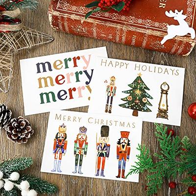 AnyDesign 48 Pack Christmas Holiday Greeting Cards Assortment Vintage  Watercolor Christmas Blank Note Cards with Sealing Stickers Envelopes for  Xmas