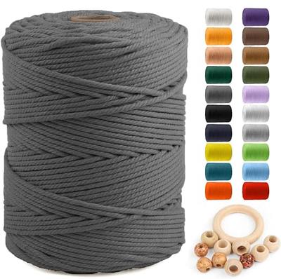 Lukche 1.5-2mm Macrame Cord Premium 100% Polypropylene (153 Yards) Polyester Rope,Colorful Yarn Crochet Macrame Bag Craft for Wall Hangers, Bags