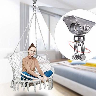 Hammock Hook Swing Chair Hanging Kit Heavy Duty Swivel Hanger Ceiling Mount  Set