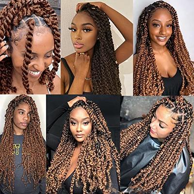 8 Packs Passion Twist Hair 18 Inch Water Wave Crochet Hair for
