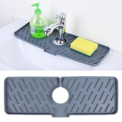 2PC Soft Accessories Dish Kitchen Sink Protector Mat Silicone Drain Pad  Non-Slip