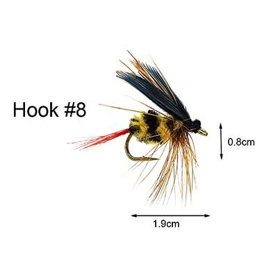 Premium Hand-Tied Fake Bees, Wet Dry Fly Fishing Flies Nymph for Trout Bass  Panfish