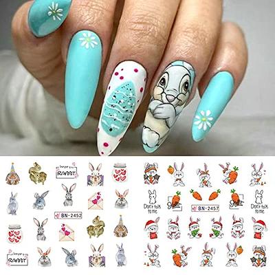Bunny Nail Art Stickers Easter Nail Decals Cartoon Cute Bunny Carrot Rabbit  Water Transfer Nail Accessories Flower Design Acrylic Nail Supplies Holiday  Nail Decoration for Women Girls Manicure 12Sheet - Yahoo Shopping