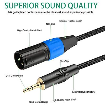 JOMLEY 3.5mm to XLR Cable, XLR to 3.5mm Unbalanced Aux Micphone Cbale, 1/8  inch Mini Jack Stereo to XLR Male Cord Adapter for Cell Phone, Laptop,  Speaker, Mixer - 10ft - Yahoo Shopping