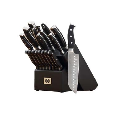 Bunpeony 15-Piece Stainless Steel Knife Block Set