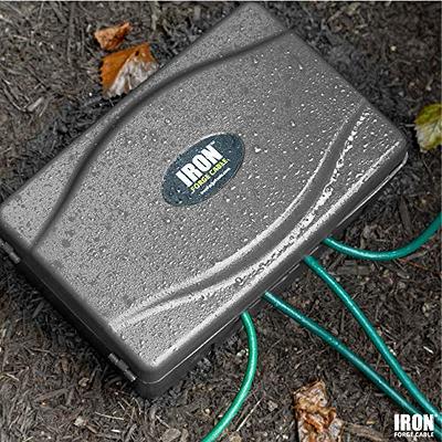 Flemoon Outdoor Electrical Box, IP54 Waterproof Outdoor Extension Cord  Safety Cover, Outdoor Outlet and Plug Protector, Heavy Duty, Large Size,  Gray 