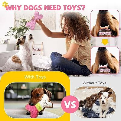 6 Pieces Puppy Teething Chew Toys Rubber Bone-shaped Puppy Teething Toy Pet  Teething Toy for 2-8 Months Puppy Teeth Cleaning and Relieving Itching