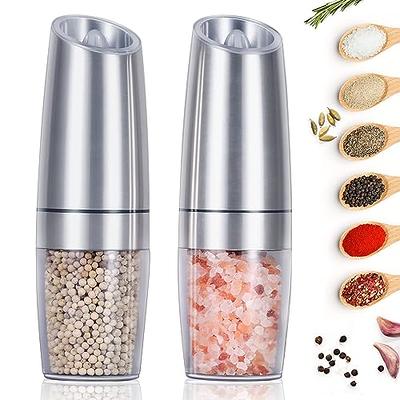 KSL Electric Salt and Pepper Grinder Set - Battery Operated Mill, Automatic Powered Shakers w/Light