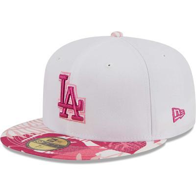 Men's New Era Black Los Angeles Dodgers Pastel Undervisor 59FIFTY Fitted Hat