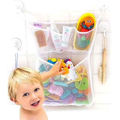 LUFOFOX Bath Toy Storage Organizer Basket, 3 Layers Colorful Robot Modeling  Wall Mounted Kids Hanging Shower Caddy with Hooks for Shampoo