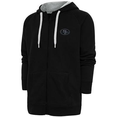 Men's Antigua Black Pittsburgh Steelers Victory Full-Zip Hoodie 