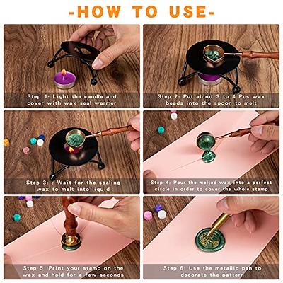 3D Retro Light Wax Seal Stamp/Table Lamp Wax Sealing Kit/Birthday Gift  Envelopes - Yahoo Shopping