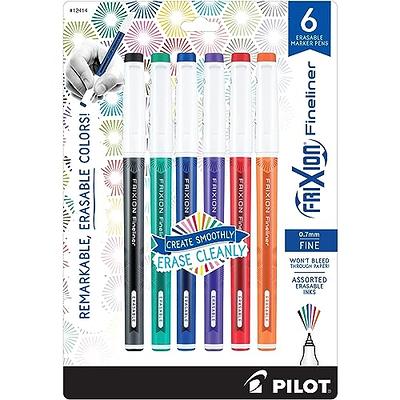 Pilot FriXion Ball 0.7mm Erasable Gel Pens, Fine Point, Blue Ink, Pack Of 6
