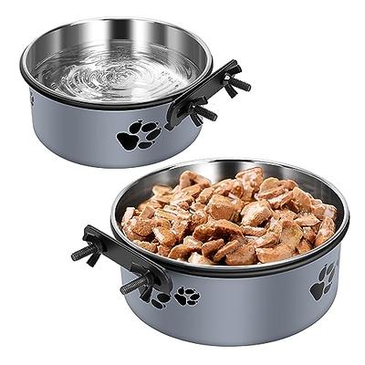 LIHONG Dog Bowls,Stainless Steel Dog Food Water Bowls for Small Medium  Sized Dogs Non Slip,Insulated Dog Bowl,Pet Feeding  Bowl,Rustproof(40oz,M,Blue)