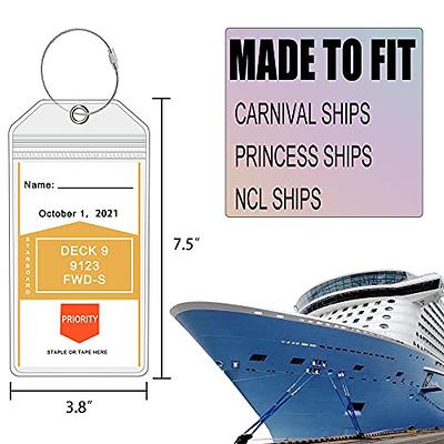 4 Packs Cruise Luggage Tag Holders for Carnival, NCL & Princess Cruise, Cruise  Essentials by Cruise Crew Members - Yahoo Shopping